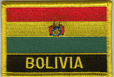 Bolivia Flag Patch - Wth Name
