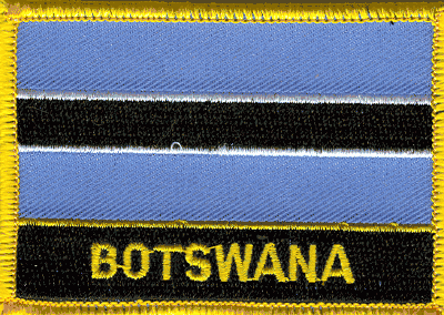Botswana Flag Patch - Wth Name