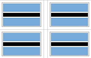 Botswana Flag Stickers - 50 per sheet