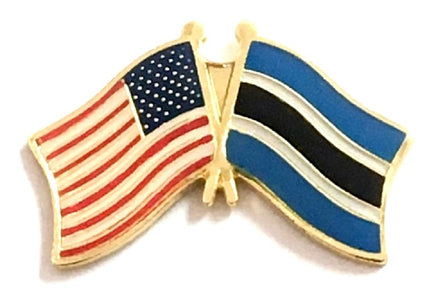 Botswana Friendship Flag Lapel Pins