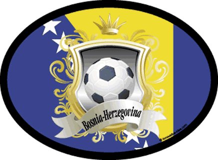 Boznia Soccer Oval Decal