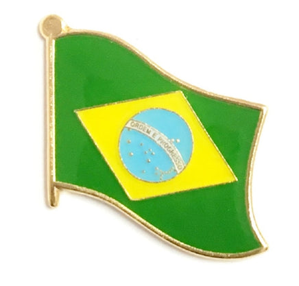 Brazil Flag Lapel Pins - Single