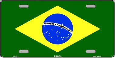 Brazil Flag License Plate