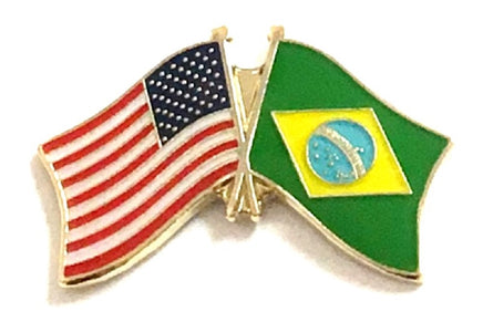 Brazil Friendship Flag Lapel Pins