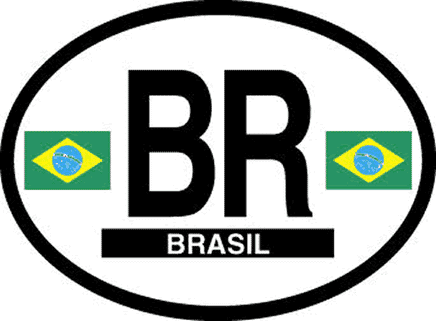 Brazil Reflective Oval Decal