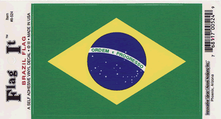 Brazil Vinyl Flag Decal