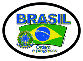 Brazil Oval Decal With Motto