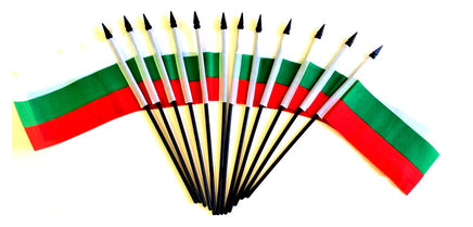 Bulgaria Polyester Miniature Flags - 12 Pack