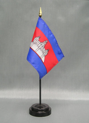 Cambodian Deluxe Miniature Flag