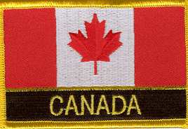 Canada Flag Patch - Wth Name