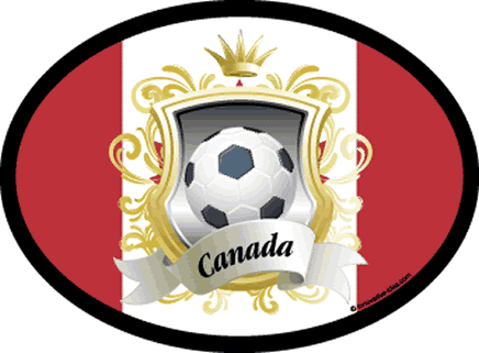 Canada Soccer Oval Decal