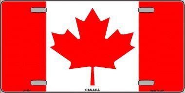 Canadian Flag License Plate
