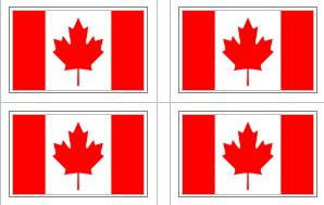 Canadian Flag Stickers - 50 per sheet