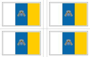 Canary Islands Flag Stickers - 50 per sheet