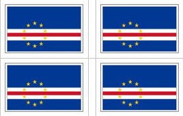 Cape Verde Flag Stickers - 50 per sheet