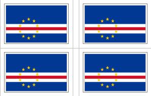 Cape Verde Flag Stickers - 50 per sheet