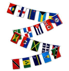 Caribbean Country Flag Streamers - 30'
