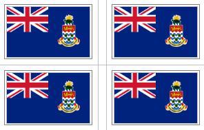 Cayman Islands Flag Stickers - 50 per sheet