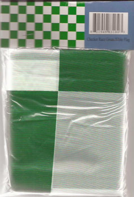 Checkered Flag - Green & White - 3'x5' Polyester Flag