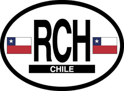 Chile Reflective Oval Decal