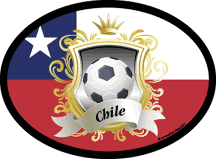 Chile Soccer Oval Decal