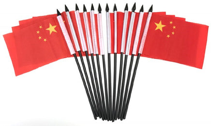 China Polyester Miniature Flags - 12 Pack