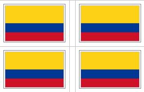 Colombian Flag Stickers - 50 per sheet