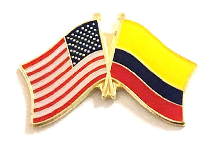 Colombian Friendship Flag Lapel Pins