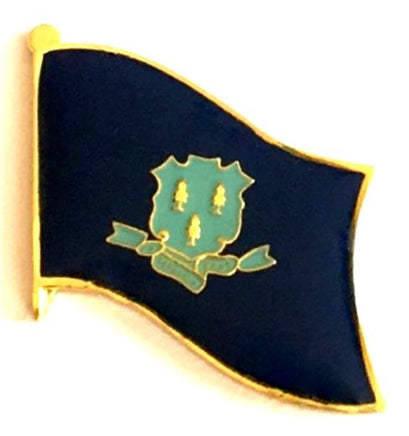Connecticut State Flag Lapel Pin - Single