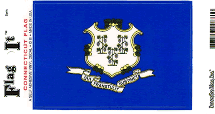 Connecticut State Vinyl Flag Decal