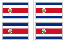 Costa Rican Flag Stickers - 50 per sheet