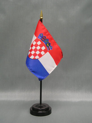 Croatian Deluxe Miniature Flag
