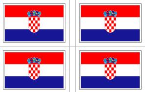 Croatian Flag Stickers - 50 per sheet
