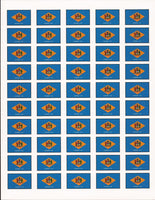 Delaware State Flag Stickers - 50 per sheet