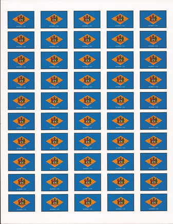 Delaware State Flag Stickers - 50 per sheet
