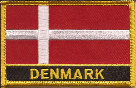 Denmark Flag Patch - Wth Name