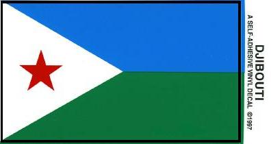Djibouti Vinyl Flag Decal