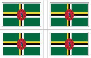 Dominica Flag Stickers - 50 per sheet