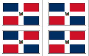 Dominican Republic Flag Stickers - 50 per sheet