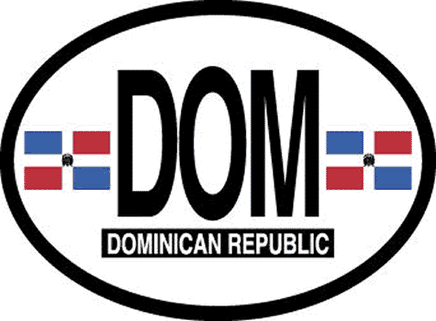 Dominican Republic Reflective Oval Decal