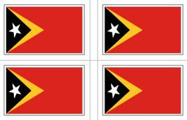 East Timor Flag Stickers - 50 per sheet