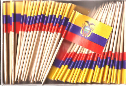 Ecuador Toothpick Flags