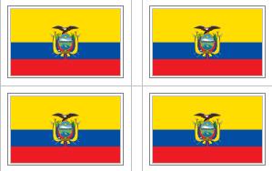 Ecuador Flag Stickers - 50 per sheet