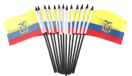 Ecuador Polyester Miniature Flags - 12 Pack