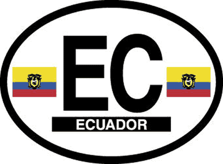 Ecuador Reflective Oval Decal