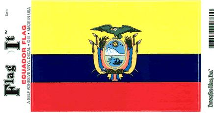 Ecuador Vinyl Flag Decal