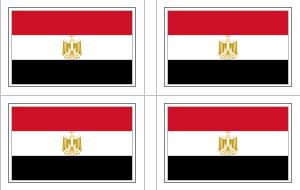 Egypt Flag Stickers - 50 per sheet