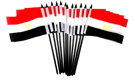 Egypt Polyester Miniature Flags - 12 Pack