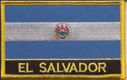 El Salvador Flag Patch - Wth Name