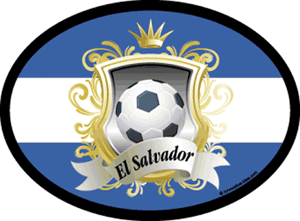 El Salvator Soccer Oval Decal